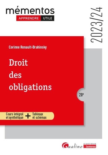 Droit des obligations. Edition 2023-2024