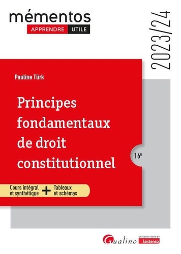 Principes fondamentaux de droit constitutionnel. Edition 2023-2024