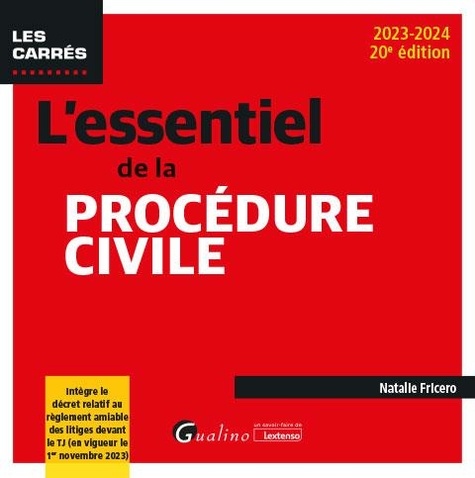 L'essentiel de la procédure civile. Edition 2023-2024