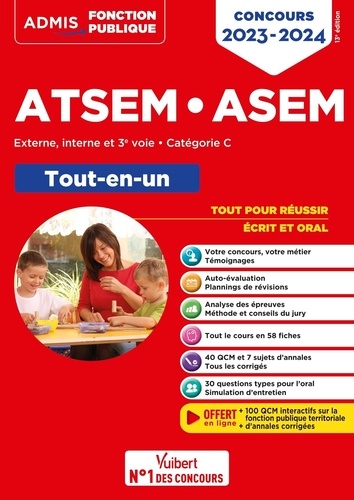 Concours ATSEM-ASEM Externe, interne et 3e voie, Catégorie C. Tout-en-un, Edition 2023-2024