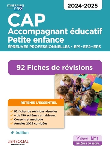 CAP Accompagnant éducatif petite enfance. Epreuves professionnelles. EP1-EP2-EP3. 92 Fiches de révisions, Edition 2024-2025