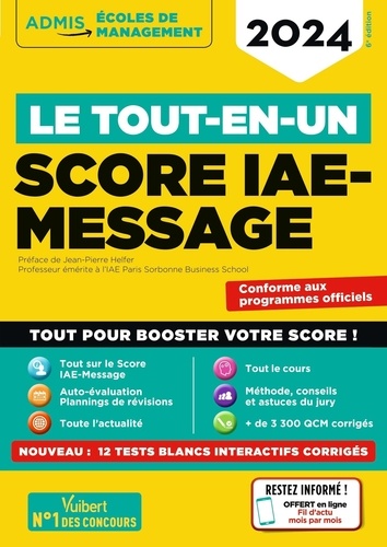 Le tout-en-un Score IAE-Message. Edition 2024
