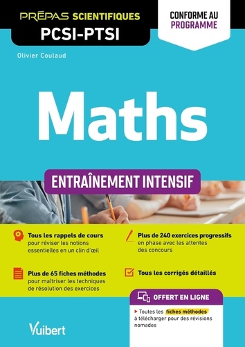 Maths PCSI-PTSI. Entraînement intensif, Edition 2023