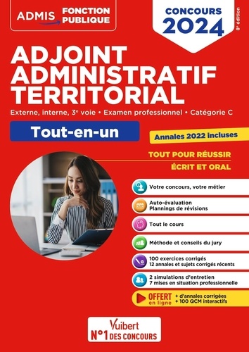 Concours adjoint administratif territorial Tout-en-un. Externe, interne, 3e voie, examen professionnel, catégorie C, Edition 2024