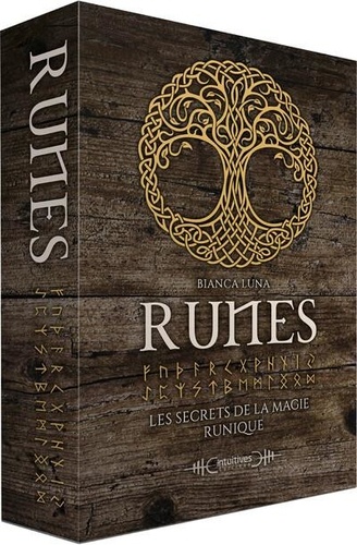 Runes. Les secrets de la magie runique. Coffret avec un livre, 25 runes en bois, un sac en velour