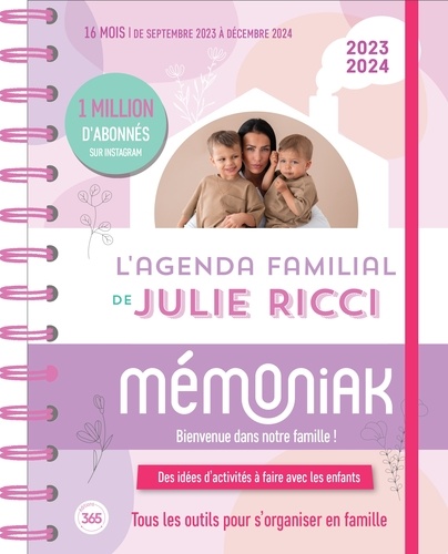 L'agenda familial mensuel de Julie Ricci. Edition 2023-2024