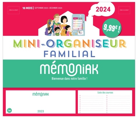 Mini-organiseur familial Mémoniak. Edition 2023-2024