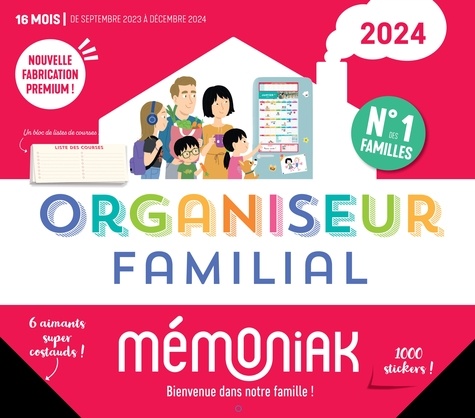 Organiseur familial. 16 mois, de septembre 2023 à décembre 2024, Edition 2024