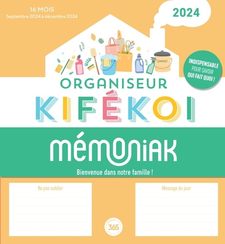 Organiseur Kifékoi. 16 mois - De septembre 2023 à décembre 2024, Edition 2024