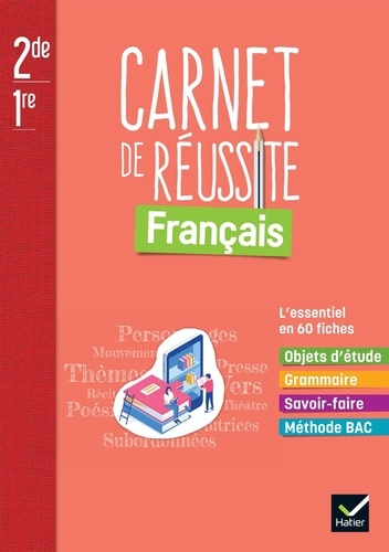 Français 2de/1re Mon carnet de réussite. Carnet élève, Edition 2022