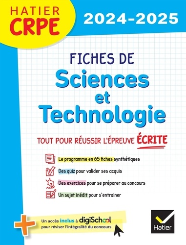 Fiches de Sciences et Technologie. Edition 2024-2025