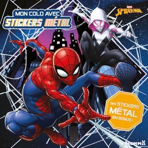 Marvel Spider-Man Mon colo avec stickers métal