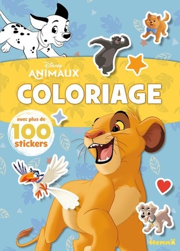 Disney Animaux (Roi Lion). Coloriage avec plus de 100 stickers