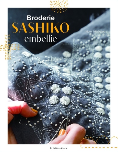 Broderie Sashiko embellie en points originaux