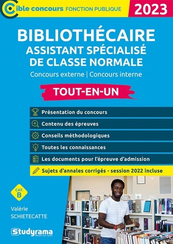 Bibliothécaire assistant spécialisé de classe normale. Concours externe et interne Catégorie B, Edition 2024