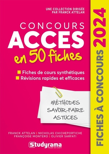 Concours ACCES en 50 fiches. Méthodes, savoir-faire et astuces, Edition 2024