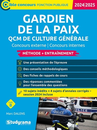 Gardien de la paix. QCM de culture générale, Edition 2024-2025