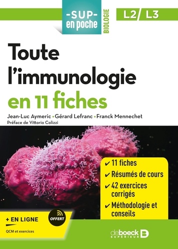 Toute l'immunologie en 11 fiches. L2/L3, 2e édition