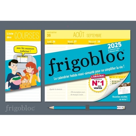 Mini frigobloc hebdomadaire. Calendrier d'organisation familiale (sept. 2024-déc. 2025), Edition 2025