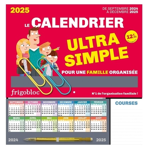 Le calendrier ultra simple. Edition 2024-2025