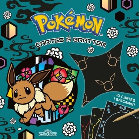 Cartes à gratter Pokémon . Avec 10 cartes et 1 bâtonnet