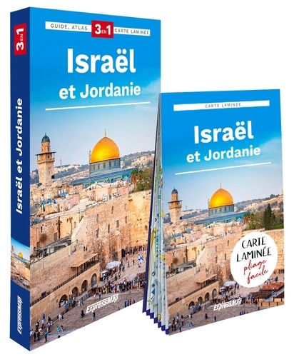 Israël et Jordanie. Guide + Atlas + Carte laminée 1/1 000 000, Edition 2023