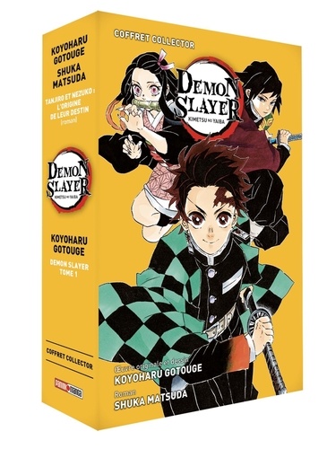 Demon Slayer : Coffret en 2 volumes : Demon Slayer Tome 1 ; Roman Tome 1, Tanjiro et Nezuko : L'origine de leur destin. Edition collector