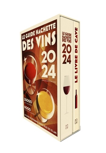 Coffret Guide Hachette des vins. Contient : Le guide Hachette des vins et Le livre de cave, Edition 2024