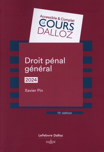 Droit pénal général. Edition 2024